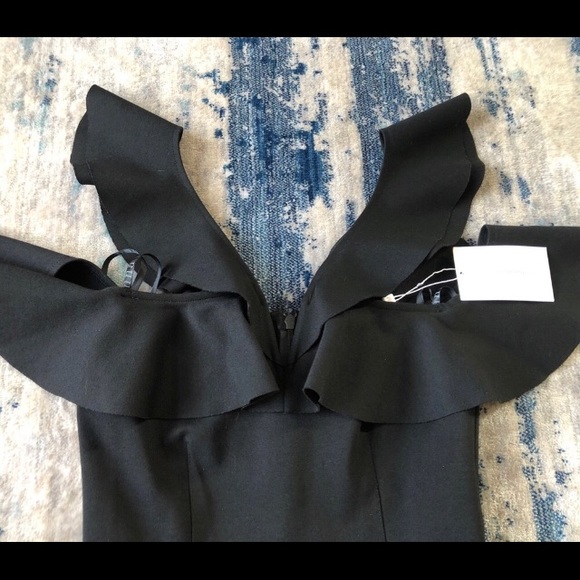 NWT Donna Mizani Maxima Mini Ruffled Dress Sz XS / cold shoulder - Picture 4 of 4